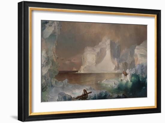 The Icebergs, 1861 (Oil on Canvas)-Frederic Edwin Church-Framed Giclee Print
