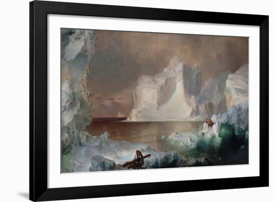 The Icebergs-Frederic Edwin Church-Framed Giclee Print