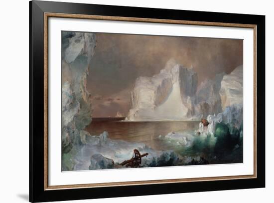 The Icebergs-Frederic Edwin Church-Framed Giclee Print