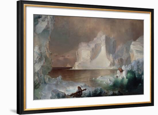 The Icebergs-Frederic Edwin Church-Framed Giclee Print