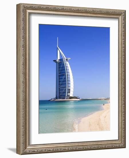 The Iconic Burj Al Arab Hotel, Jumeirah, Dubai, United Arab Emirates, Middle East-Amanda Hall-Framed Photographic Print