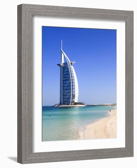 The Iconic Burj Al Arab Hotel, Jumeirah, Dubai, United Arab Emirates, Middle East-Amanda Hall-Framed Photographic Print