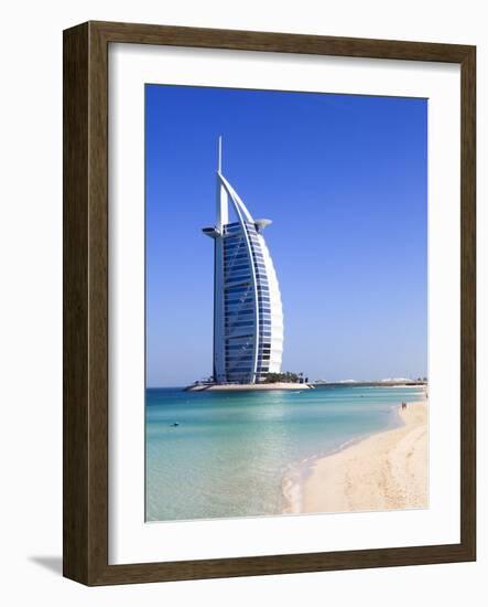 The Iconic Burj Al Arab Hotel, Jumeirah, Dubai, United Arab Emirates, Middle East-Amanda Hall-Framed Photographic Print