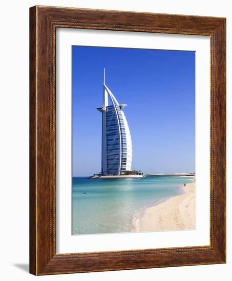 The Iconic Burj Al Arab Hotel, Jumeirah, Dubai, United Arab Emirates, Middle East-Amanda Hall-Framed Photographic Print