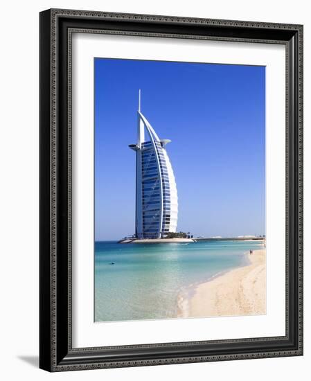 The Iconic Burj Al Arab Hotel, Jumeirah, Dubai, United Arab Emirates, Middle East-Amanda Hall-Framed Photographic Print