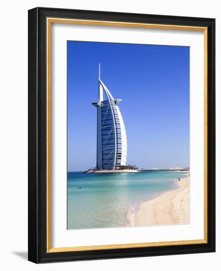 The Iconic Burj Al Arab Hotel, Jumeirah, Dubai, United Arab Emirates, Middle East-Amanda Hall-Framed Photographic Print