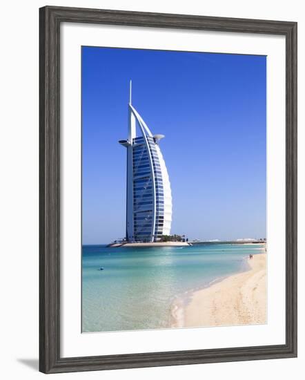 The Iconic Burj Al Arab Hotel, Jumeirah, Dubai, United Arab Emirates, Middle East-Amanda Hall-Framed Photographic Print