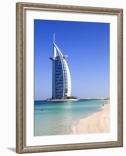 The Iconic Burj Al Arab Hotel, Jumeirah, Dubai, United Arab Emirates, Middle East-Amanda Hall-Framed Photographic Print