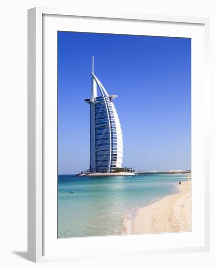 The Iconic Burj Al Arab Hotel, Jumeirah, Dubai, United Arab Emirates, Middle East-Amanda Hall-Framed Photographic Print