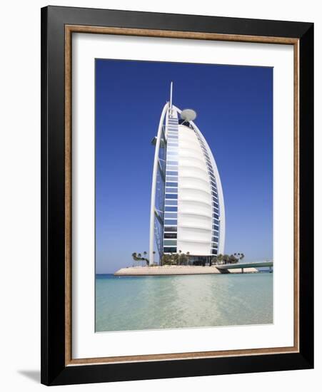 The Iconic Burj Al Arab Hotel, Jumeirah, Dubai, United Arab Emirates, Middle East-Amanda Hall-Framed Photographic Print