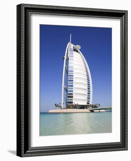 The Iconic Burj Al Arab Hotel, Jumeirah, Dubai, United Arab Emirates, Middle East-Amanda Hall-Framed Photographic Print