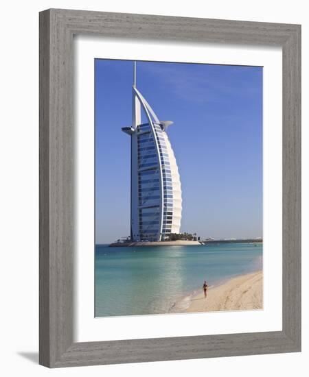 The Iconic Burj Al Arab Hotel, Jumeirah, Dubai, United Arab Emirates, Middle East-Amanda Hall-Framed Photographic Print