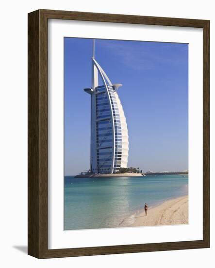 The Iconic Burj Al Arab Hotel, Jumeirah, Dubai, United Arab Emirates, Middle East-Amanda Hall-Framed Photographic Print