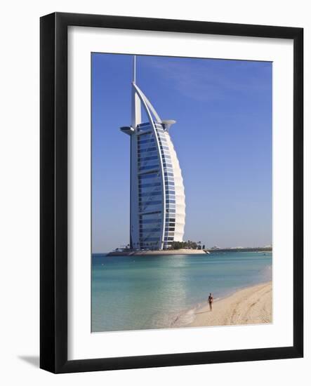 The Iconic Burj Al Arab Hotel, Jumeirah, Dubai, United Arab Emirates, Middle East-Amanda Hall-Framed Photographic Print