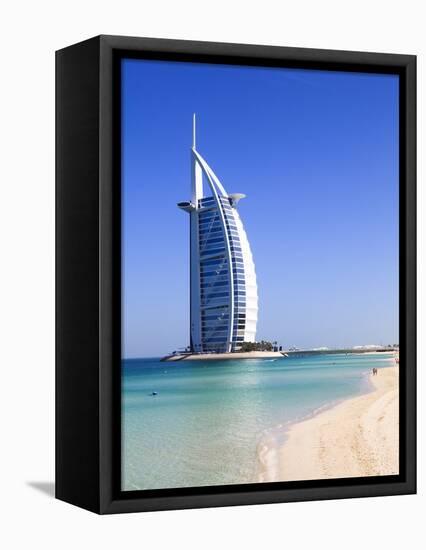 The Iconic Burj Al Arab Hotel, Jumeirah, Dubai, United Arab Emirates, Middle East-Amanda Hall-Framed Premier Image Canvas