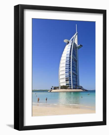 The Iconic Burj Al Arab Hotel, Jumeirah, Dubai, United Arab Emirates, Middle East-Amanda Hall-Framed Photographic Print