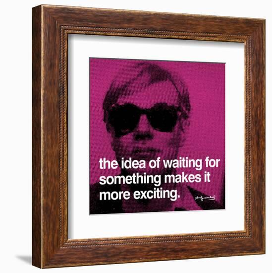 The idea of waiting for something makes it more exciting-null-Framed Art Print