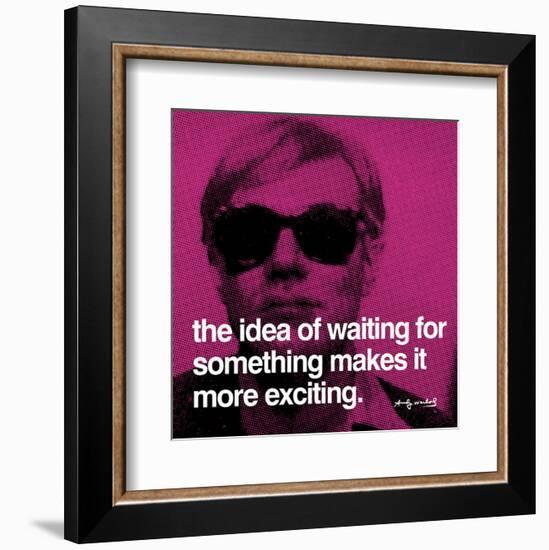 The idea of waiting for something makes it more exciting-null-Framed Art Print