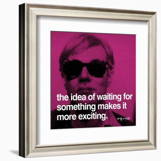 The idea of waiting for something makes it more exciting-null-Framed Art Print