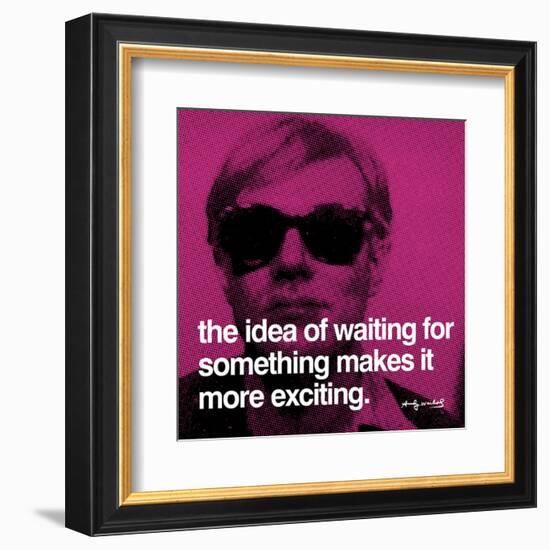 The idea of waiting for something makes it more exciting-null-Framed Art Print