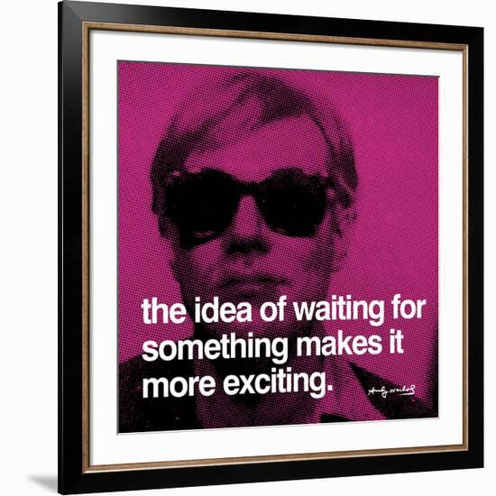 The idea of waiting for something makes it more exciting-null-Framed Art Print