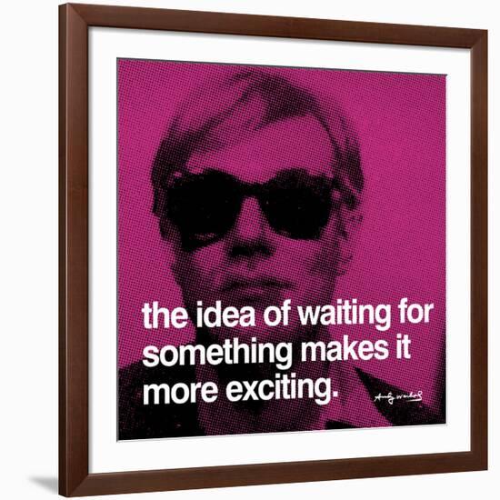 The idea of waiting for something makes it more exciting-null-Framed Art Print