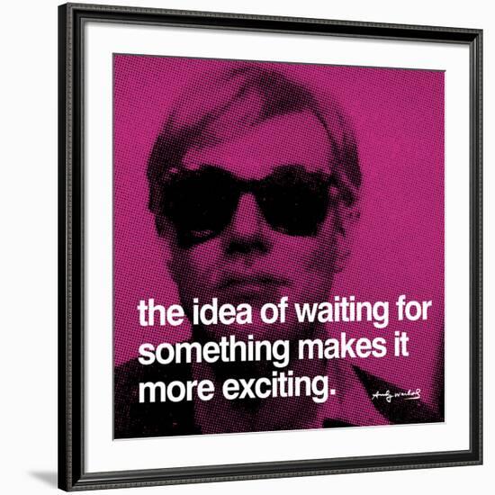 The idea of waiting for something makes it more exciting-null-Framed Art Print