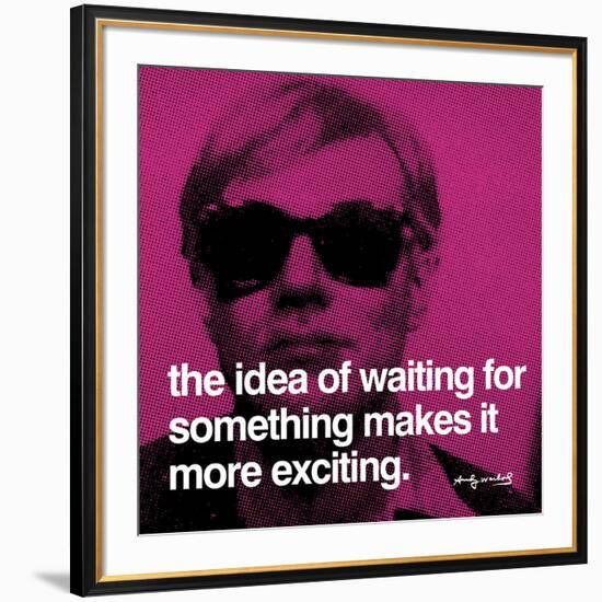 The idea of waiting for something makes it more exciting-null-Framed Art Print