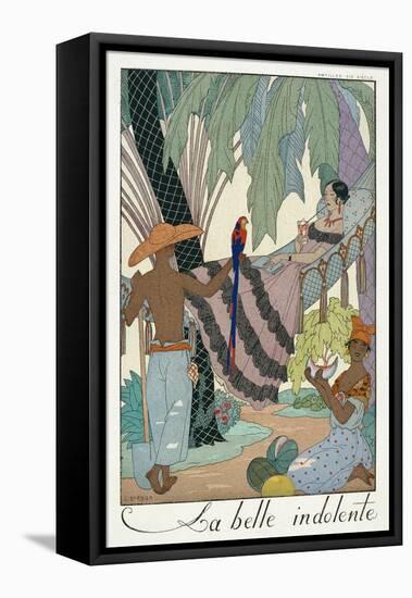 The Idle Beauty-Georges Barbier-Framed Premier Image Canvas