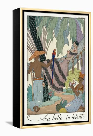 The Idle Beauty-Georges Barbier-Framed Premier Image Canvas