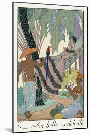 The Idle Beauty-Georges Barbier-Mounted Giclee Print