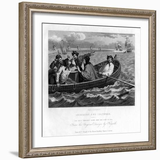 The Idle Prentice Turn'd Away and Sent to Sea, Plate V of Industry and Idleness, 1833-Henry Adlard-Framed Giclee Print