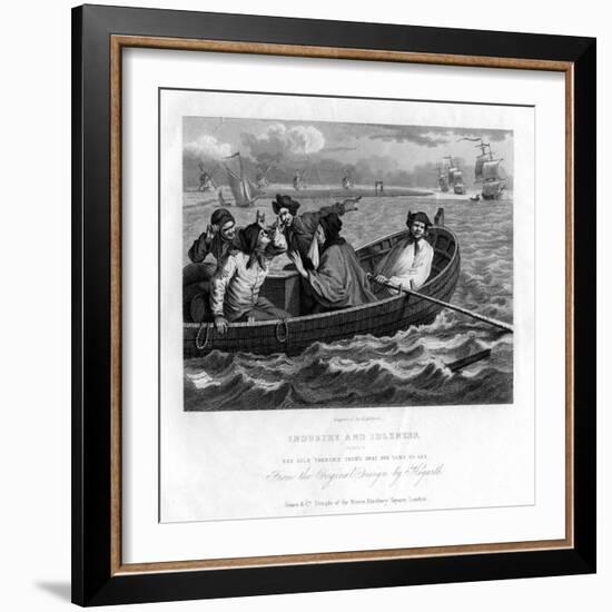 The Idle Prentice Turn'd Away and Sent to Sea, Plate V of Industry and Idleness, 1833-Henry Adlard-Framed Giclee Print