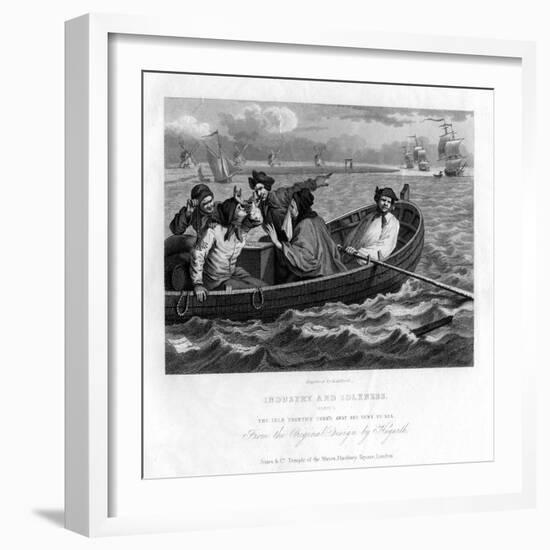 The Idle Prentice Turn'd Away and Sent to Sea, Plate V of Industry and Idleness, 1833-Henry Adlard-Framed Giclee Print