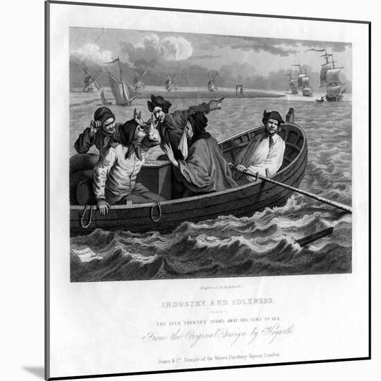 The Idle Prentice Turn'd Away and Sent to Sea, Plate V of Industry and Idleness, 1833-Henry Adlard-Mounted Giclee Print