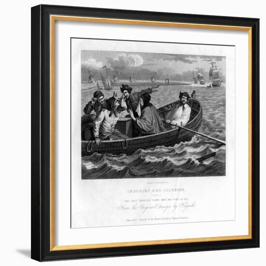 The Idle Prentice Turn'd Away and Sent to Sea, Plate V of Industry and Idleness, 1833-Henry Adlard-Framed Giclee Print