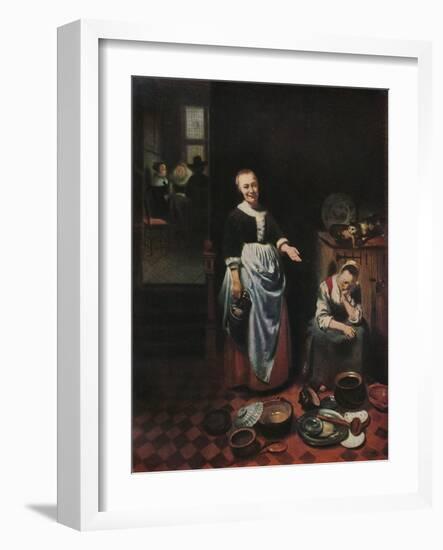 'The Idle Servant', 1655-Nicolaes Maes-Framed Giclee Print