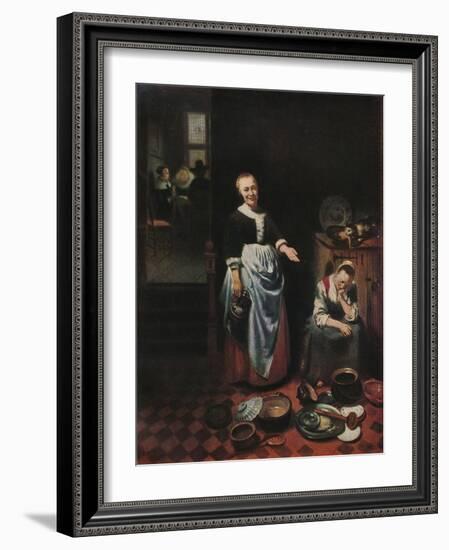 'The Idle Servant', 1655-Nicolaes Maes-Framed Giclee Print