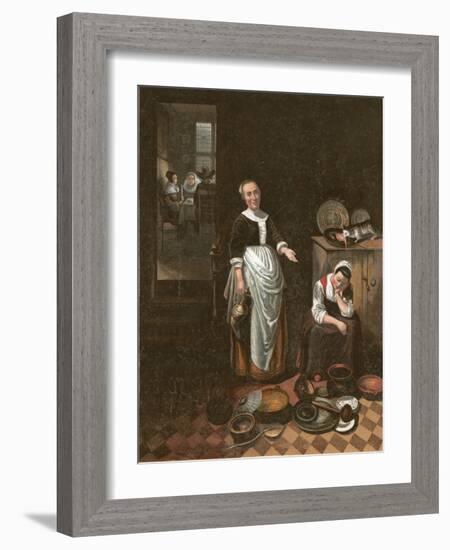 The Idle Servant-Nicholaes Maes-Framed Giclee Print