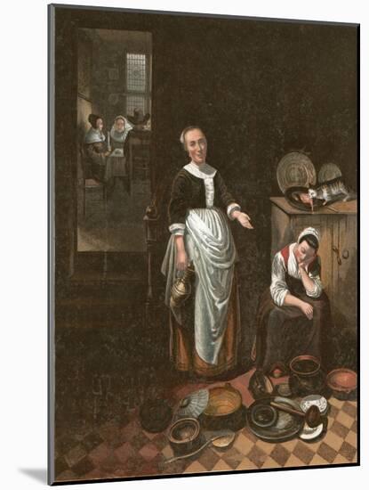 The Idle Servant-Nicholaes Maes-Mounted Giclee Print