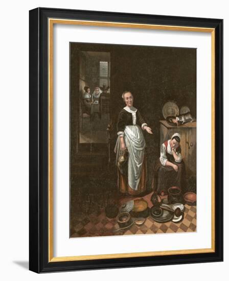 The Idle Servant-Nicholaes Maes-Framed Giclee Print