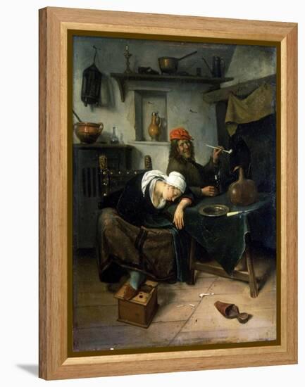 The Idlers, C1660-Jan Steen-Framed Premier Image Canvas