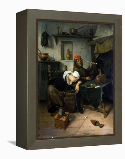 The Idlers, C1660-Jan Steen-Framed Premier Image Canvas