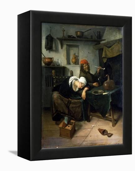 The Idlers, C1660-Jan Steen-Framed Premier Image Canvas