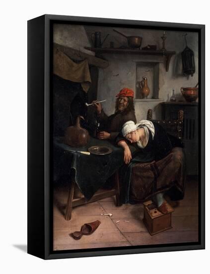 The Idlers, C1660-Jan Steen-Framed Premier Image Canvas