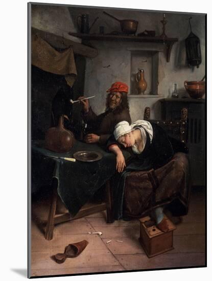 The Idlers, C1660-Jan Steen-Mounted Giclee Print