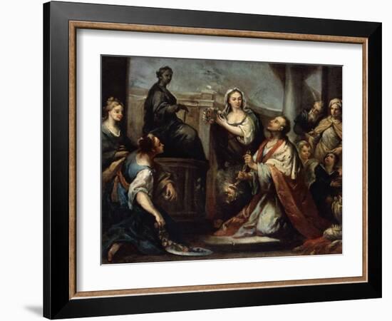 The Idolatry of King Solomon, C1739-Jacopo Amigoni-Framed Giclee Print