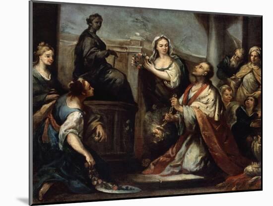 The Idolatry of King Solomon, C1739-Jacopo Amigoni-Mounted Giclee Print