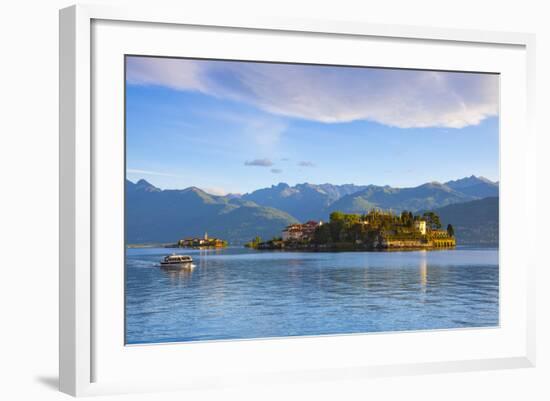 The Idyllic Isola Dei Pescatori and Isola Bella, Borromean Islands, Lake Maggiore, Piedmont, Italy-Doug Pearson-Framed Photographic Print