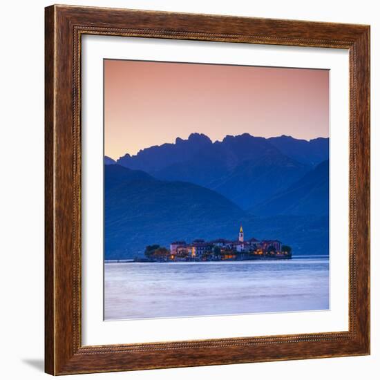 The Idyllic Isola Dei Pescatori (Fisherman's Islands) Illuminated at Dusk, Borromean Islands-Doug Pearson-Framed Photographic Print